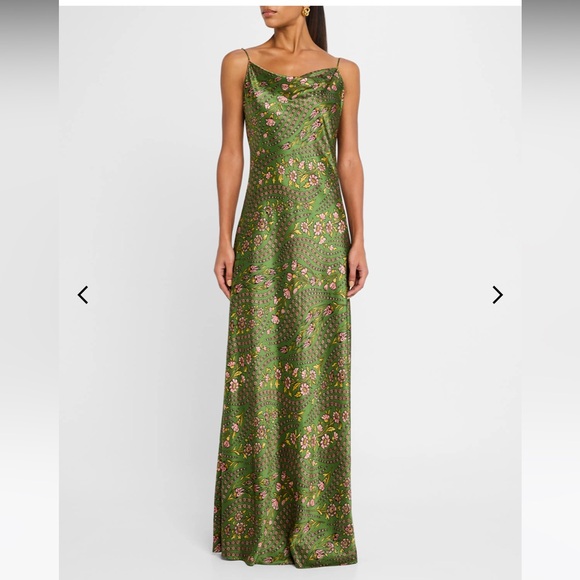 Veronica Beard Madison Floral Silk Slip Dress - Picture 1 of 6
